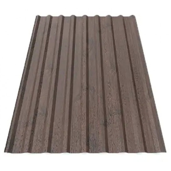 Профнастил Будсервіс Т-18 Print Union Steel 0.40 mm Темний дуб