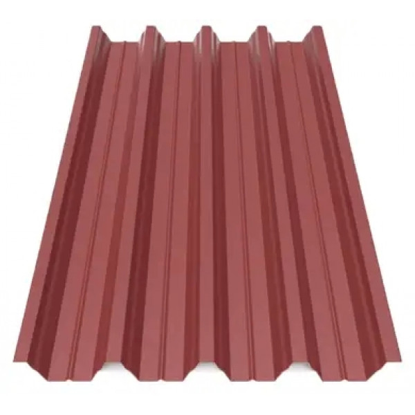 Профнастил Будсервіс Т-57 Quartz Petra Polyurethane mat ARVEDI 0.50 mm RAL 3011 Червоний