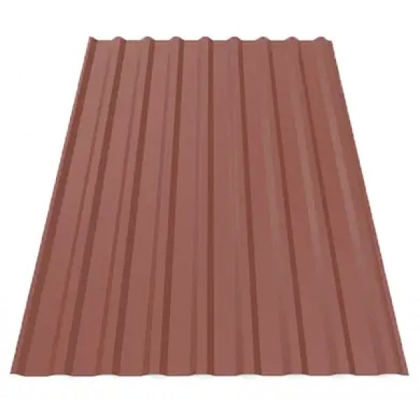 Профнастил Будсервіс Т-18 стін. Pladur wrinkle mat Thyssen krupp 0.50 mm RAL 3009 Червоний