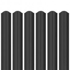 Ламель штахета Parkan Shop Pladur wrinkle mat Thyssen krupp 0,50мм RAL 9005 Чорний