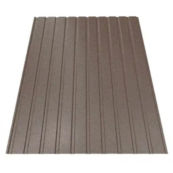 Профнастил Будсервіс Т-07 Relief iceCrystal mat Thyssen krupp 0.50 mm RAL 8019 Коричневий