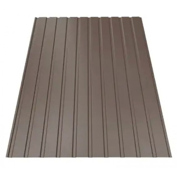 Профнастил Будсервіс Т-07 Pladur wrinkle mat Thyssen krupp 0.50 mm RAL 8019 Коричневий