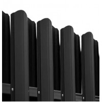 Ламель штахета Damet Parkan матполіестер двохстор. Metipol/Lowenstal 0,43мм RAL 9005 Чорний