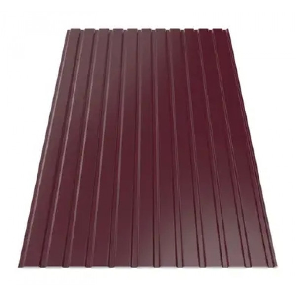 Профнастил Зартмет ПС-10/ПК-10 поліестер Китай 0.45 mm RAL 3005 Червоний