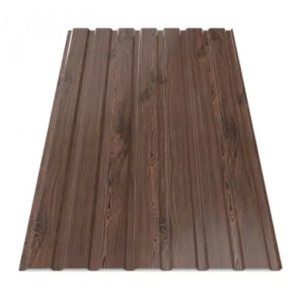 Профнастил Зартмет ПС-15/ПК-15 Printech 3D Dongbu Корея 0.40 mm Темне дерево