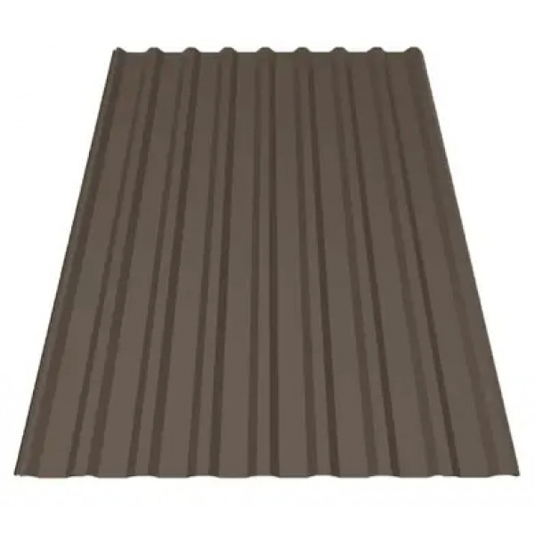 Профнастил Зартмет ПС-20/ПК-20 матполиэстер UKR Metal Украина 0.70 mm RAL 8019 Коричневый