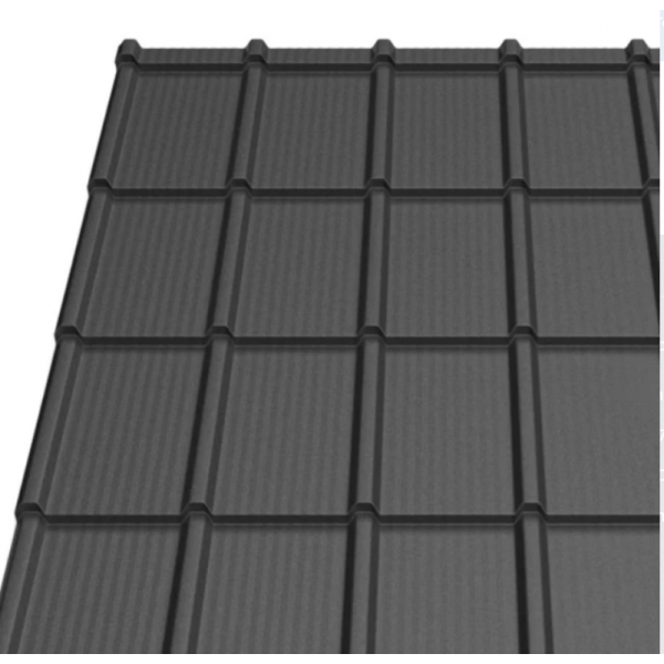 Металочерепиця Tilе "Еліт 20" алюміній мат Speira 0.60 mm RAL 9005 Чорний